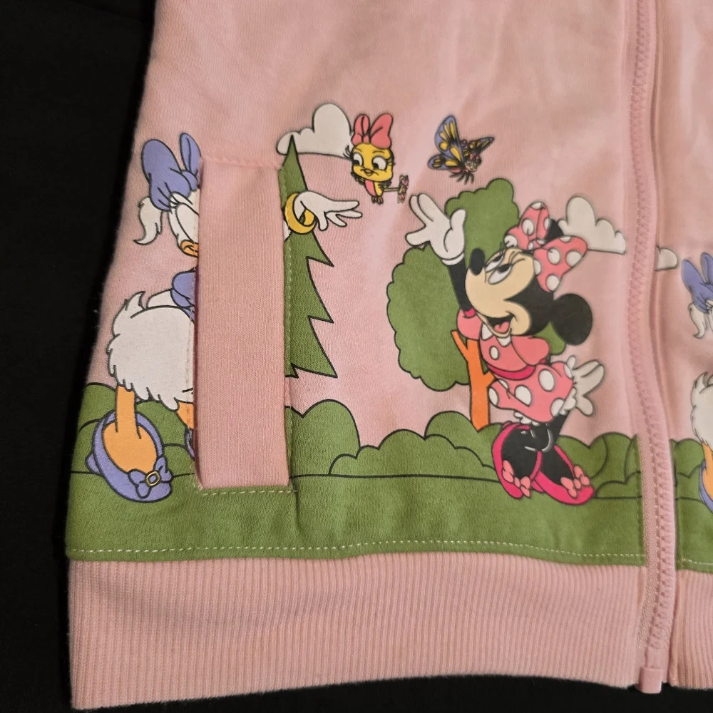 Disney Minnie Mouse 3 Piece Outfit Set Hoodie Tutu Skirt‎ Pink NWT Size 6 Small